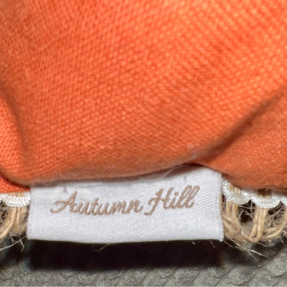 Autumn Hill Fall/Festive Pumpkin Decorative Pillow Set (2) 14”x14” Hemp trim BYO - Picture 9 of 11